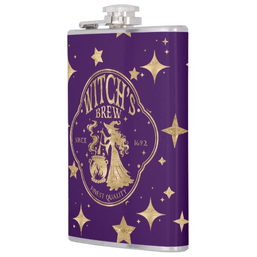 Witch's Brew Paarse en Goud Heupfles (Links)