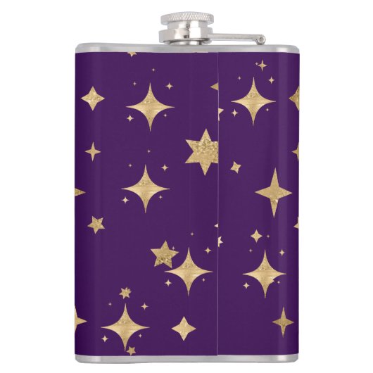 Witch's Brew Paarse en Goud Heupfles (Achterkant)