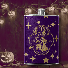 Witch's Brew Paarse en Goud Heupfles