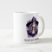 Witch's Brew - Paarse heksenkunst Halloween Grote Koffiekop (Voorkant rechts)