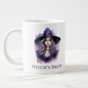 Witch's Brew - Paarse heksenkunst Halloween Grote Koffiekop