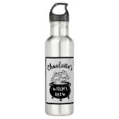 Witch's Brew Personalized Halloween Waterfles (Voorkant)