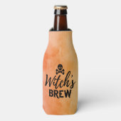 Witch's Brew Poison Skull Crossbones Halloween Flesjeskoeler (Fles Voorkant)