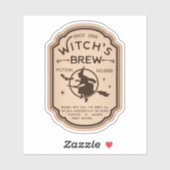 Witchs Brew Potion  Label Sticker (Vel)