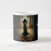 Witch's Brew - Rituele heks met Pentacle Circle Grote Koffiekop (Voorkant)