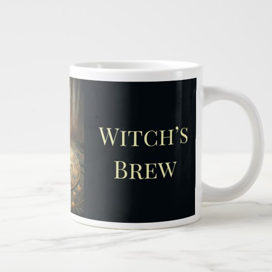 Witch's Brew - Rituele heks met Pentacle Circle Grote Koffiekop (Rechts)