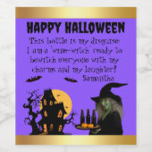 Witch's Brew: Spooktacular Custom Wine Labels! Wijn Etiket (Enkel label)