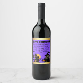 Witch's Brew: Spooktacular Custom Wine Labels! Wijn Etiket