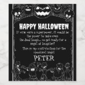 Witch's Brew: Spooktacular Custom Wine Labels! Wijn Etiket (Enkel label)