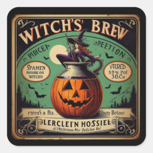 Witch's Brew Vierkante Sticker