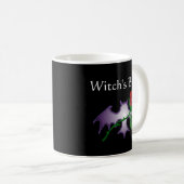 Witch's Brew Wicca Bat Roos Black Gothic Flower Koffiemok (Voorkant rechts)