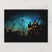 Witch's Briefkaart met haunted House (Voorkant)