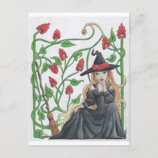 Witch's Broom Briefkaart (Voorkant)