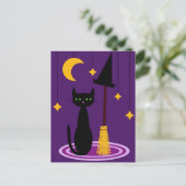 Witch's Cat Briefkaart (Staand voorkant)