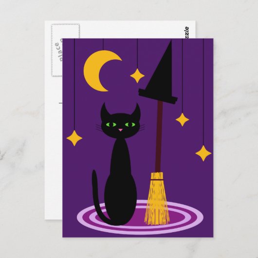 Witch's Cat Briefkaart (Voorkant / Achterkant)