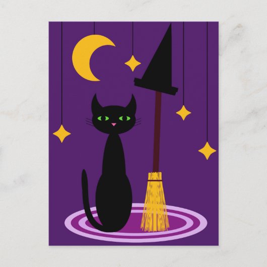 Witch's Cat Briefkaart (Voorkant)