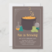 Witch's Cauldron Halloween Kaart (Voorkant)