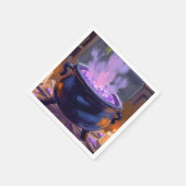 Witch's Cauldron Paarse Halloween Party Spooky Servet (Hoek)