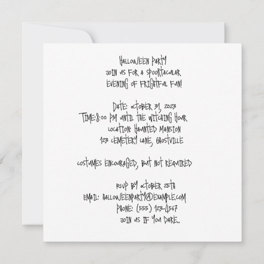 Witch's Cottage: Broomstick Haven Kaart (Achterkant)