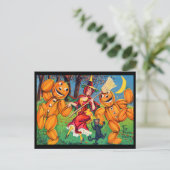 Witch's Dance Halloween Briefkaart (Staand voorkant)