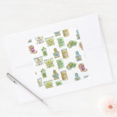 Witch's drankpatroon dubbel vierkante sticker (Envelop)