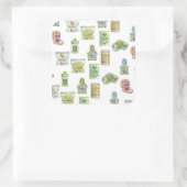 Witch's drankpatroon dubbel vierkante sticker (Tas)