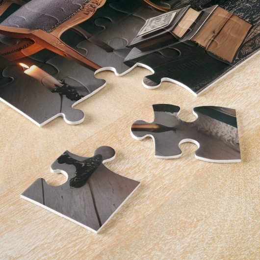 Witch's Enchanted Queen Anne Goth Victorian Vanity Legpuzzel (Zijkant)