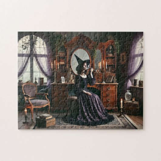 Witch's Enchanted Queen Anne Goth Victorian Vanity Legpuzzel (Horizontaal)