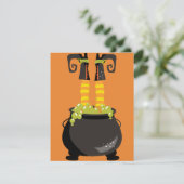 Witch's Feet Stikken uit een bellende cauldron Kaart (Staand voorkant)