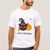 Witch's Fur-Miliar Halloween T-shirt (Voorkant)