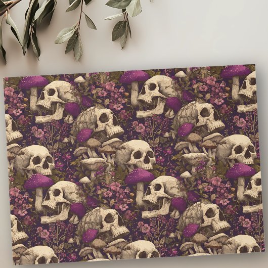 Witch's Garden Skull Purple Pumpkin  Tissuepapier