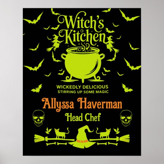 Witch's Kitchen  Halloween Poster (Voorkant)