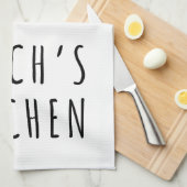 Witch's Kitchen White Theedoek (Quarter Fold)