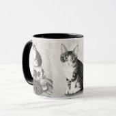 Witch's Kittens Cat Skull Gothic Fantasy Art Mok (Voorkant links)