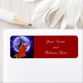 Witch's Moon Fantasy Art Return Address Label (Insitu)