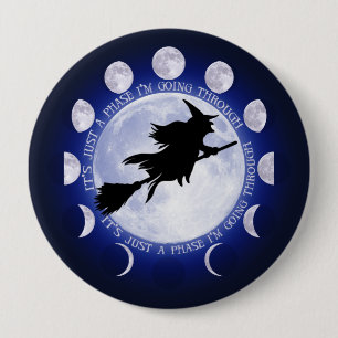 Witch's Moon Phase Badge Ronde Button 4,0 Cm