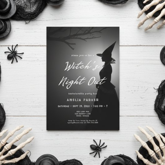 Witch's Night Out Spooky vrijgezellenfeest Kaart