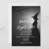 Witch's Night Out Spooky vrijgezellenfeest Kaart (Voorkant)