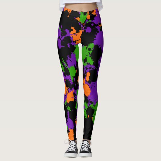 Witch's Paint Splatter Leggings (Voorkant)
