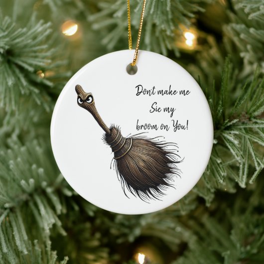 Witch's Pet Broom Ornament (Boom)