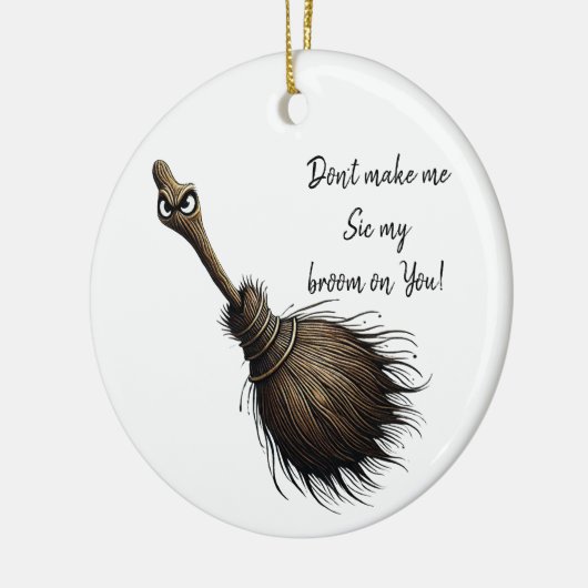 Witch's Pet Broom Ornament (Links)