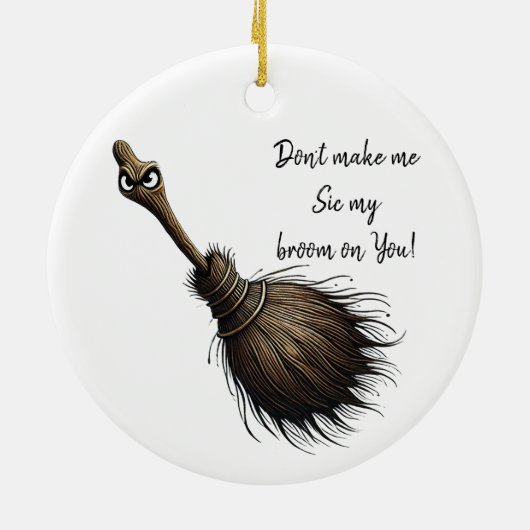 Witch's Pet Broom Ornament (Achterkant)