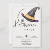 Witch's Pet Halloween Invitation Kaart (Voorkant)