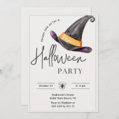 Witch's Pet Halloween Invitation Kaart (Voorkant / Achterkant)