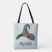 Witch's Pet met Flowers Gepersonaliseerd Tote Bag (Achterkant)