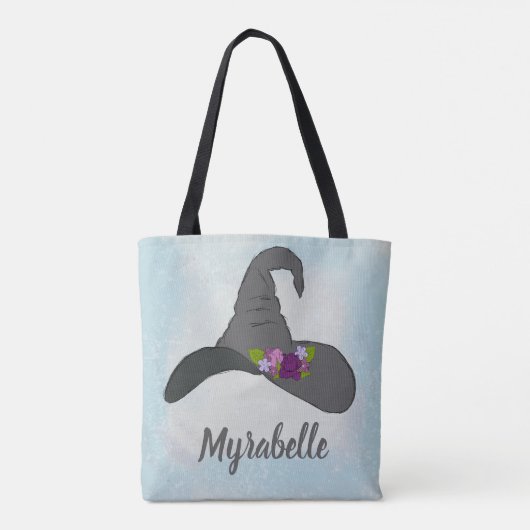 Witch's Pet met Flowers Gepersonaliseerd Tote Bag (Achterkant)