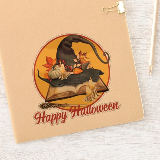 Witch's Pet & Spellbook Halloween Sticker (Notitieboek)