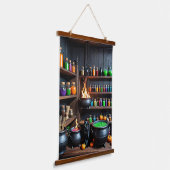 Witch's Potion Room: een magische alchemistische o Hangend Wandkleed (Gebogen)