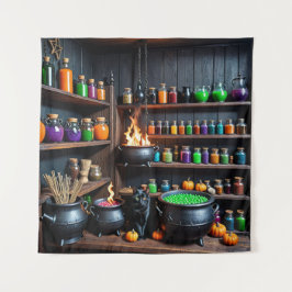 Witch's Potion Room: een magische alchemistische o Wandkleed