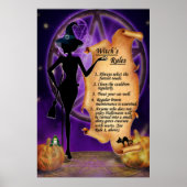 Witch's Rules Halloween Poster (Voorkant)